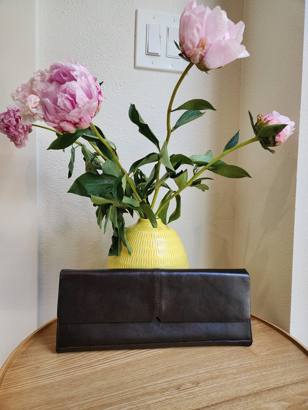 Alfani Dark Brown Leather Clutch